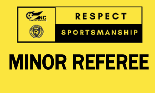 Yellow wrist band = minor referee